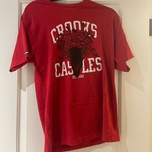 crooks and castles red Graphic tee size medium